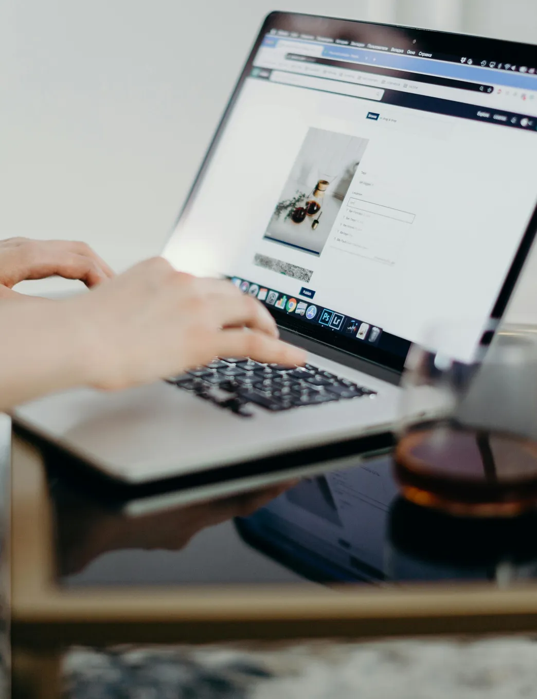 business owner reviewing website updates