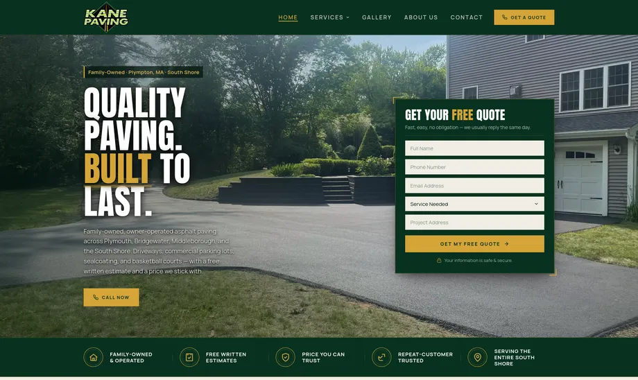 Kane website after redesign
